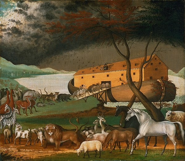 Noah's Ark (1846), by the American folk painter Edward Hicks.
