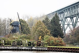 Eisenbahnhochbrücke Hochdonn am Nord-Ostsee-Kanal