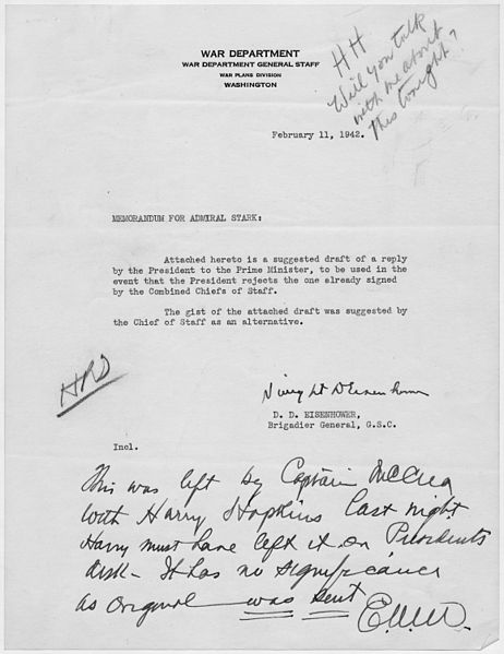 File:Eisenhower to Admiral Stark - NARA - 195055.jpg