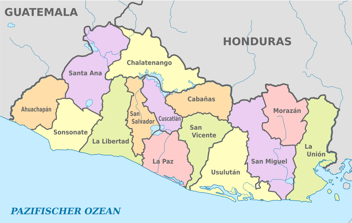 karte el salvador File El Salvador Administrative Divisions De Colored Svg Wikipedia karte el salvador