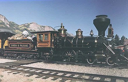 Eureka & Palisades No. 4, an example of a restored train in the United States.