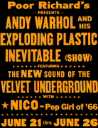 Exploding Plastic Inevitable' (show) - the Velvet Underground & Nico, 1966, poster