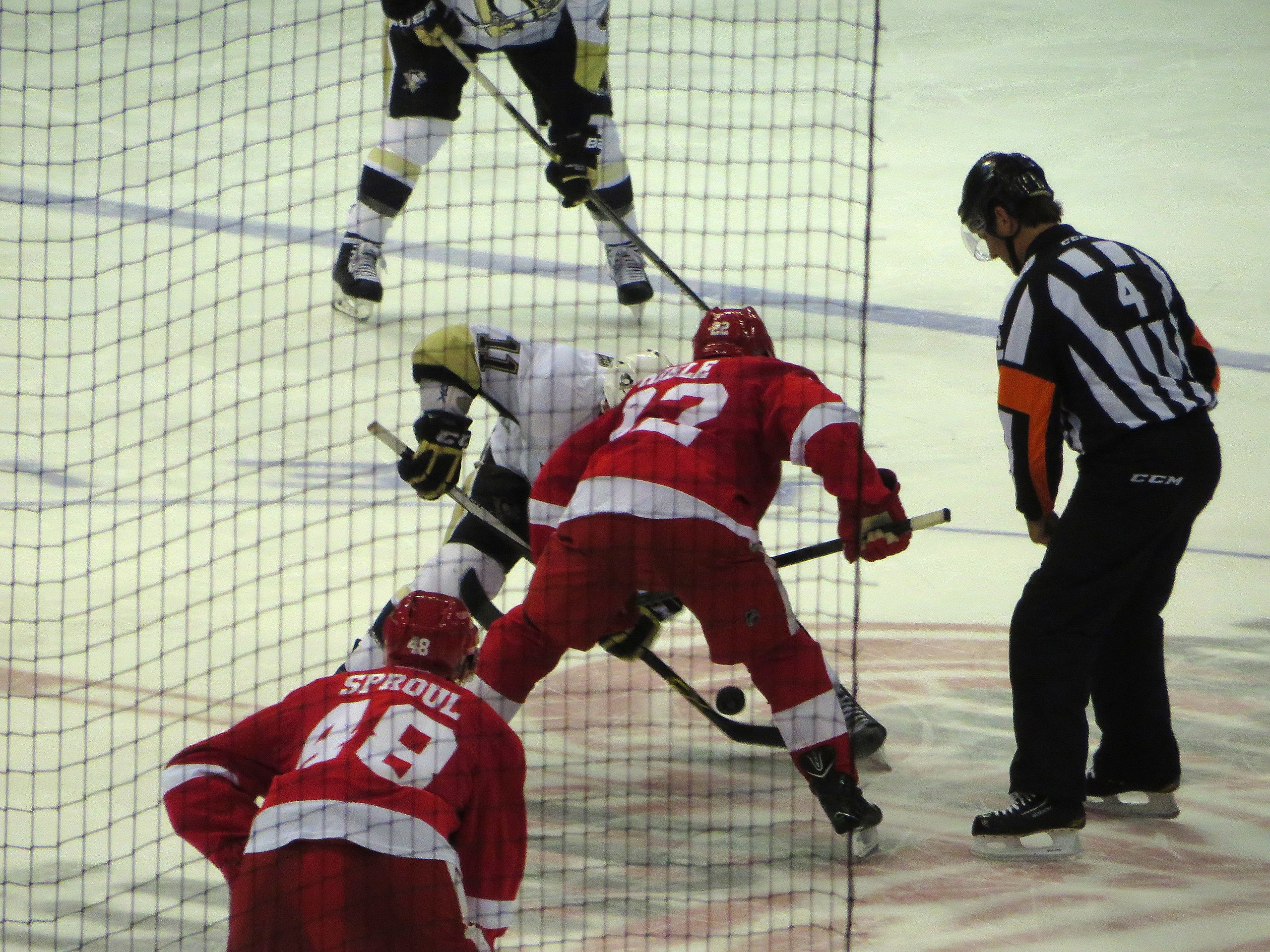 File:Pregame, Pittsburgh Penguins, Joe Louis Arena, Detroit, Michigan  (21516259589).jpg - Wikimedia Commons