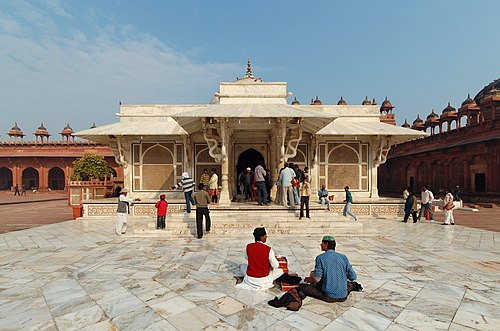 Tomb of Salim Chishti in Jama Masjid courtyard, Fatehpur Sikri