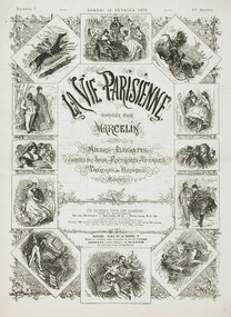 "חיים פריזאיים" (1876) תחריט עץ (34.7‏ x‏ 27.15 ס"מ) מוזיאון לאמנות של מחוז לוס אנג'לס