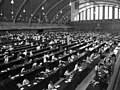 FBI Fingerprinting Division in 1945 Fingerprinting at the federal armory during WWII -- National Guard Amory, Fingerprinting Division, 92nd street, Washington, D.C. - 1945.jpg