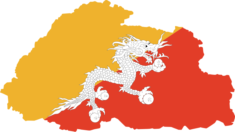 File:Flag-map of Bhutan.svg