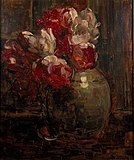 Gemberpot met tulpen (1913), olieverf op doek