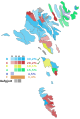 Kart over Folketingsvalget 2022 på Færøerne