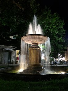 La fontana in Piazza dei Tigli