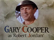 Gary Cooper esittää Robert Jordania