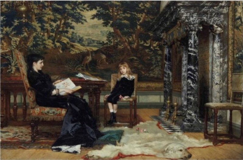 File:Frans Verhas - Reading in the living room.JPG