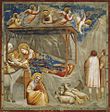 Giotto di Bondone - No. 17 Scenes from the Life of Christ - 1. Nativity - Birth of Jesus - WGA09193.jpg