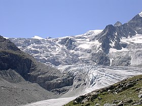 Vue du glacier de Moiry.