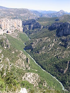 Gorges du Verdon, Provence, South France, view from north rim