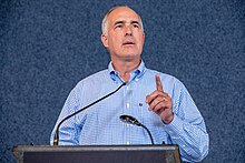 Casey speaking at an event in 2019 Governor Wolf Joins Ag Industry to Celebrate PA Farm Bill (48538912662).jpg