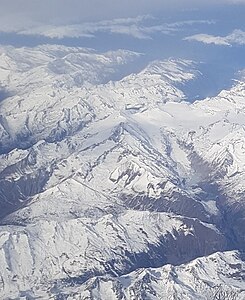 The valley in the middle of the photo, South-East of Grossglockner