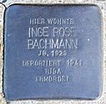 Stolperstein für Inge Rose Bachmann