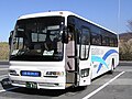 浜松バス貸切車。三菱エアロバス。長野県内で撮影