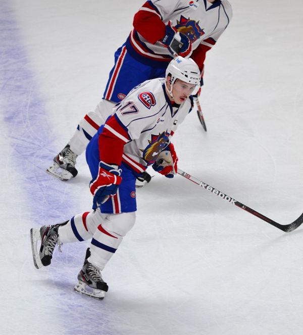 Gallagher with the Bulldogs in November 2012. He was assigned to the team during the 2012–13 NHL lockout.