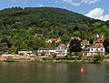 Heidelberg, street view (Zieglhäuser Landstrasse) and Neckar river