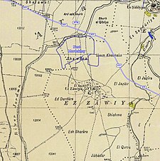 Serie de mapas históricos para el área de Zawiya, Safad (década de 1940 con superposición moderna) .jpg