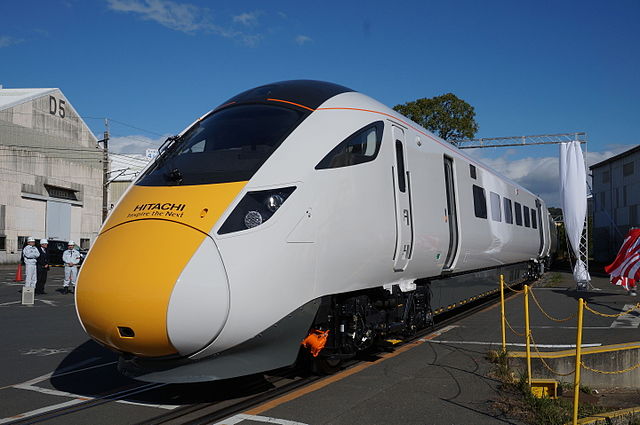 Hitachi Class 800 officially unveiled at Kasado, Japan, 13 November 2014