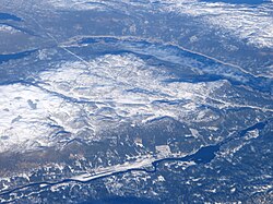 Pålsbufjorden set fra luften