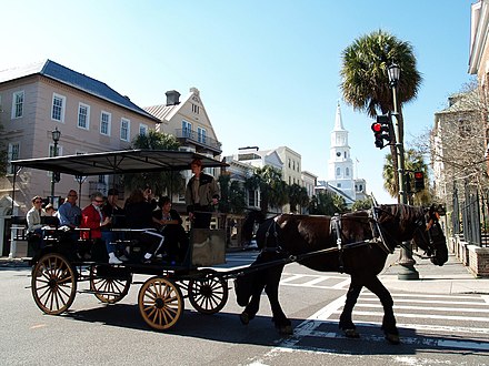Horse-drawn carriages are a popular attraction
