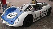 A 1968 Howmet TX, the only turbine-powered race car to have won a race Howmet TX Daytona.jpg