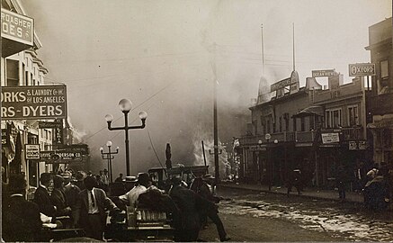 1912 fire at Ocean Park (Ernest Marquez Collection, Huntington Library)