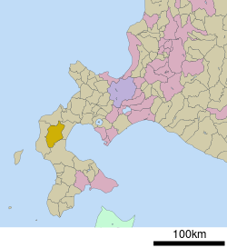 Lokasi Imakane di Hokkaido (Subprefektur Hiyama)