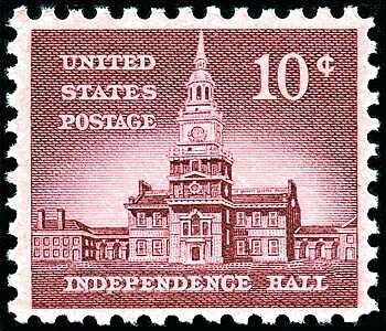 English: US Postage stamp, 1956 issue, 10c, In...