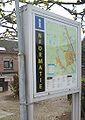 Informatiebord met stadsplan