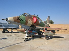 طائرة سكاي هوك للقوات الجوية الاسرائيلية مشابهة للطائرة التي تعرضت للحادث
