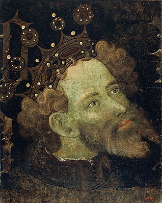 Peter IV, King of Aragon by Goncal Peris Sarria & Jaume Mateu (1427) Jaume Mateu - Peter IV the Ceremonious - Google Art Project.jpg