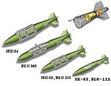 Freifallbomben mit JDAM-Nachrüstsatz