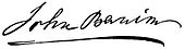 Semnătura lui John Banim