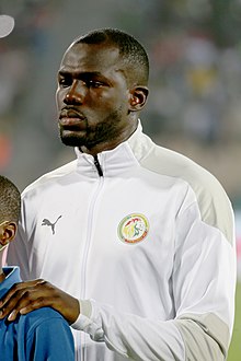 קוליבאלי במדי נבחרת סנגל בגביע אפריקה לאומות 2021