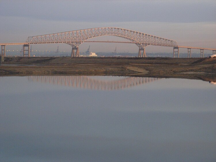 Key Bridge with Baltimore Harbor in background