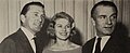 Kirk Douglas, Sabine Bethmann, and Sir Laurence Olivier, 1959
