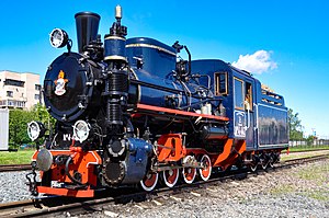 Dampflokomotive Kp4-447 auf der Malaya Tsarskoye Selo Railway