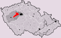 Křivoklátská vrchovina na mapě Česka