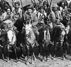 Kurdish Cavalry in the passes of the Caucasus mountains (The New York Times, January 24, 1915)