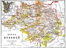 Descrizione dell'immagine Mappa di Kursk Gubernia (fine XIX secolo) .jpg.