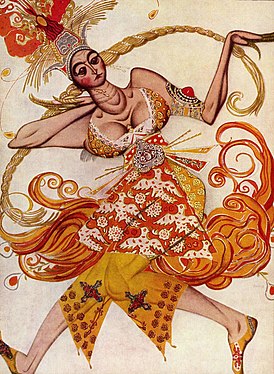 Leon Bakst.  Kostymedesign for Firebird.