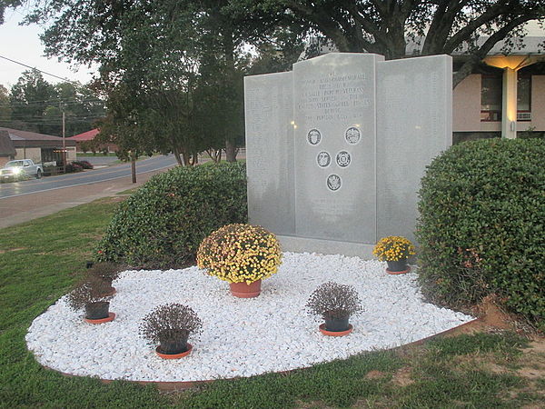 Veterans monument at the LaSalle Parish Courthouse