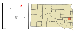 Lake County South Dakota Incorporated and Unincorporated areas Nunda Highlighted.svg