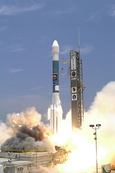 Delta II lifting off with MER-A on 10 June 2003.