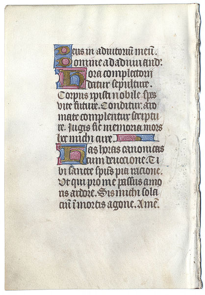 File:Leaf from a Medieval Book of Hours, Fragment (19197142170).jpg